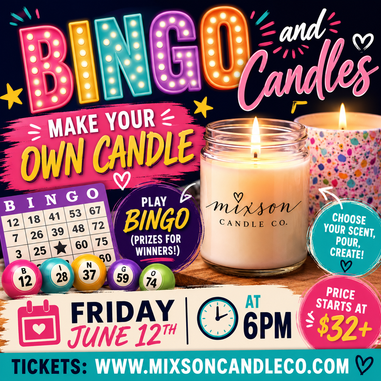 BINGO and Candles ~ Friday, June 12th at 6pm