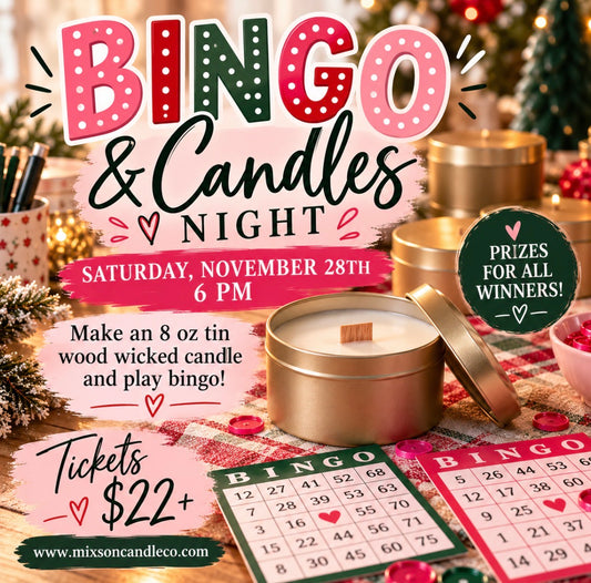 Bingo & Candles ~ Saturday, November 28th 6pm
