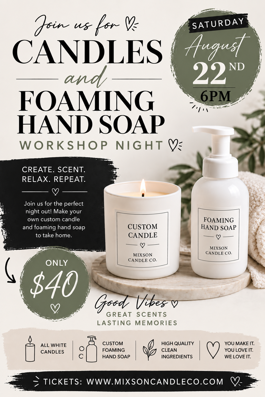 Candles & Soap~ August 22nd 6pm