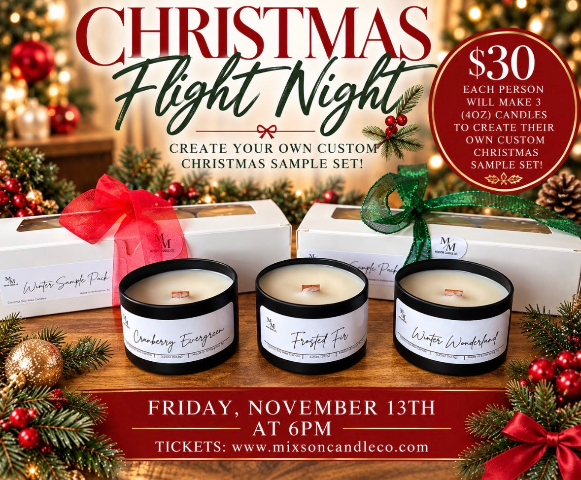 Christmas Candle Flight Night ~ Friday, November 13th at 6pm